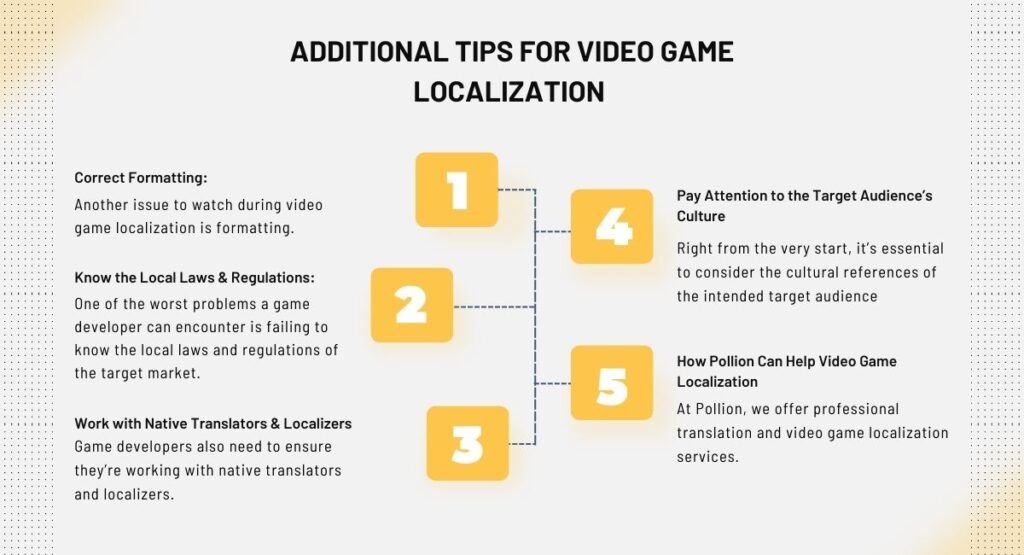 Additional Tips for Video Game Localization 